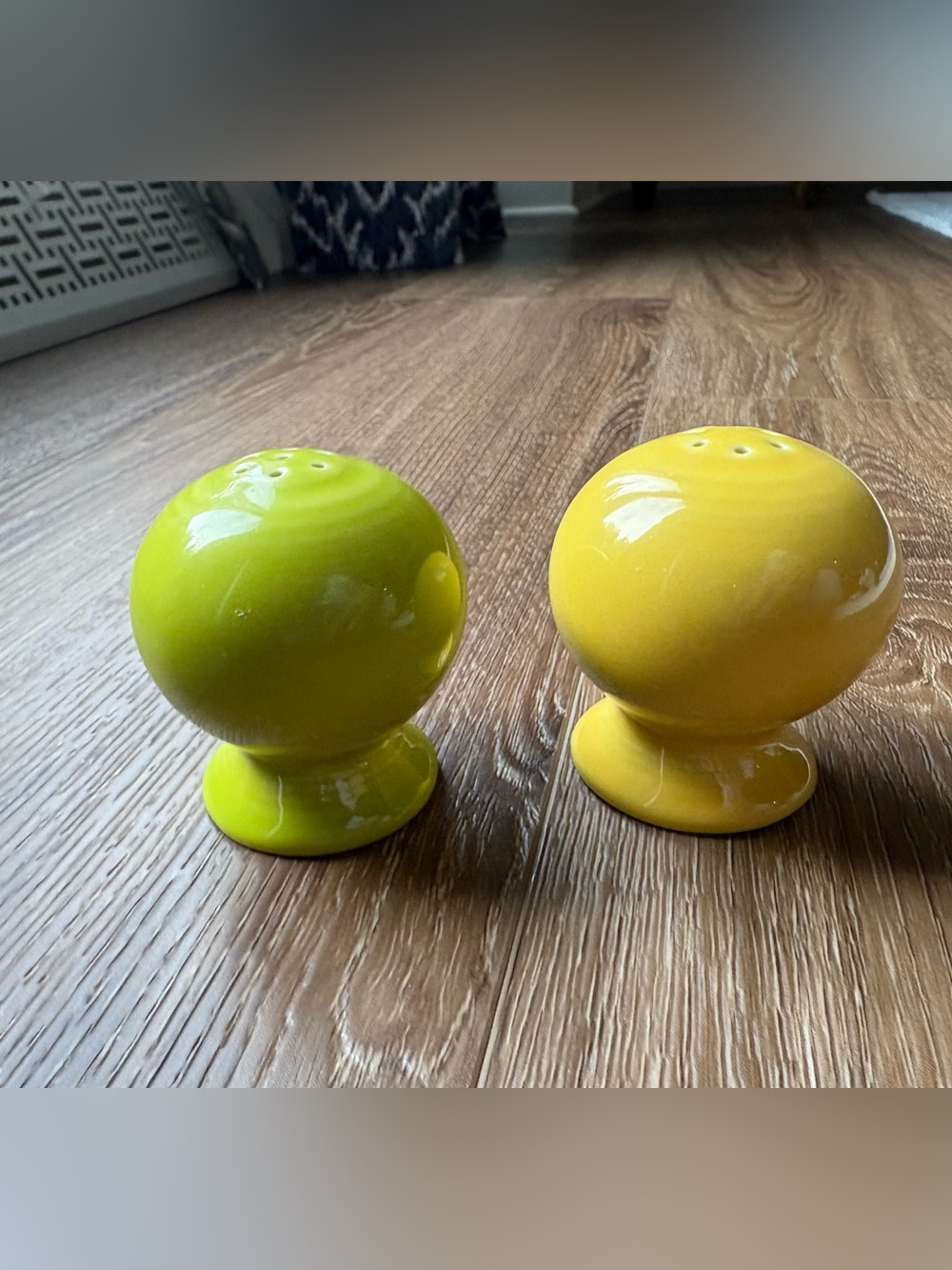 Fiesta Chartreuse and Sunflower Ceramic Salt & Pepper Shakers